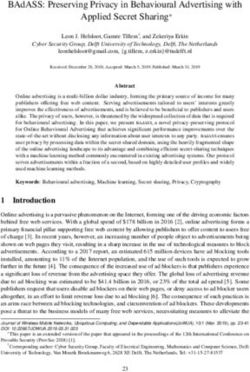 BADASS: PRESERVING PRIVACY IN BEHAVIOURAL ADVERTISING WITH APPLIED SECRET SHARING