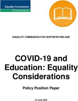 COVID-19 And Education: Equality Considerations - Policy Position Paper ...