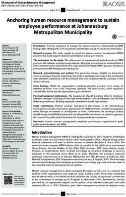 Anchoring human resource management to sustain employee performance at Johannesburg Metropolitan Municipality