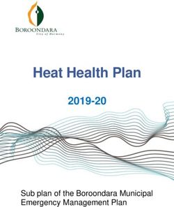 Heat Health Plan 2019-20 - Sub plan of the Boroondara Municipal Emergency Management Plan - City of Boroondara