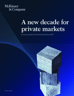 A NEW DECADE FOR PRIVATE MARKETS - MCKINSEY GLOBAL PRIVATE MARKETS REVIEW 2020 - FEBRUARY 2020