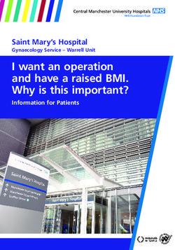 I want an operation and have a raised BMI. Why is this important? - Information for Patients