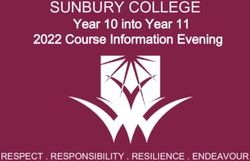 SUNBURY COLLEGE Year 10 into Year 11 2022 Course Information Evening - RESPECT . RESPONSIBILITY . RESILIENCE . ENDEAVOUR