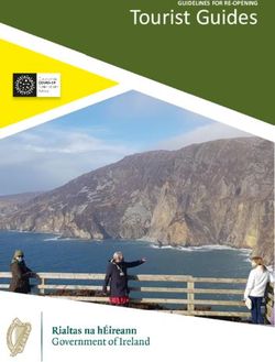 Tourist Guides GUIDELINES FOR RE-OPENING