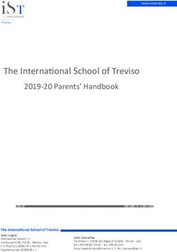 The Interna0onal School of Treviso - 2019-20 Parents' Handbook - The International School Treviso