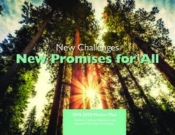 New Promises for All New Challenges - 2018-2020 Master Plan - CA.gov