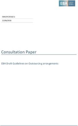 Consultation Paper EBA Draft Guidelines on Outsourcing arrangements - EBA/CP/2018/11