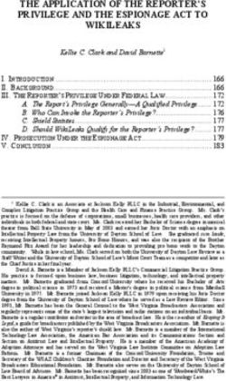 THE APPLICATION OF THE REPORTER'S PRIVILEGE AND THE ESPIONAGE ACT TO WIKILEAKS