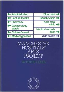 MANCHESTER HOSPITALS' PROJECT - BY PETER COLES ARTS