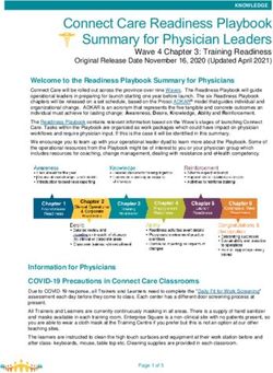 Connect Care Readiness Playbook Summary for Physician Leaders - Alberta Health Services