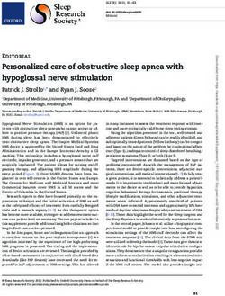 Personalized care of obstructive sleep apnea with hypoglossal nerve stimulation - Oxford Academic Journals