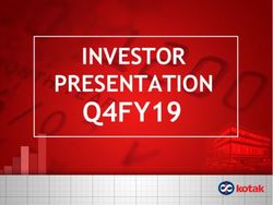 Q4FY19 INVESTOR PRESENTATION - Kotak Mahindra Bank