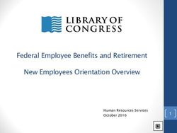 Federal Employee Benefits and Retirement New Employees Orientation Overview