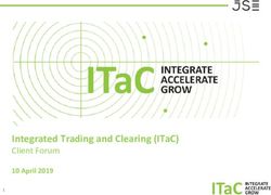 INTEGRATED TRADING AND CLEARING (ITAC) - CLIENT FORUM 10 APRIL 2019 - JSE