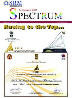 Racing to the Top... The Newspaper of SRMIST - For private circulation only - SRM University