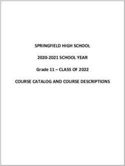 SPRINGFIELD HIGH SCHOOL 2020-2021 SCHOOL YEAR COURSE CATALOG AND COURSE DESCRIPTIONS - Grade 11 - CLASS OF 2022