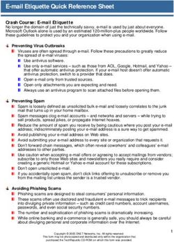 E-mail Etiquette Quick Reference Sheet