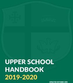 UPPER SCHOOL HANDBOOK - 2019-2020 UPDATED OCTOBER 2019 - Holy Spirit Prep