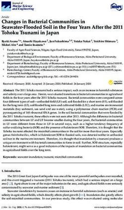 Changes in Bacterial Communities in Seawater-Flooded Soil in the Four Years After the 2011 Tohoku Tsunami in Japan - MDPI