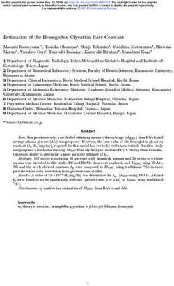 Estimation of the Hemoglobin Glycation Rate Constant - bioRxiv