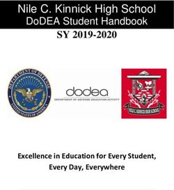 NILE C. KINNICK HIGH SCHOOL - SY 2019-2020 DODEA STUDENT HANDBOOK
