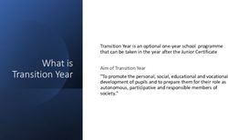 What is Transition Year - Carrignafoy Community College