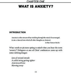 WHAT IS ANXIETY? CHAPTER ONE