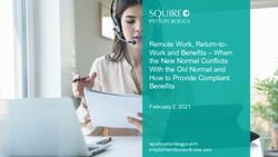 Remote Work, Return-to- Work and Benefits - When the New Normal Conflicts With the Old Normal and How to Provide Compliant Benefits - February 2 ...