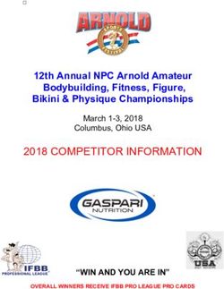 2018 COMPETITOR INFORMATION - 12th Annual NPC Arnold Amateur Bodybuilding, Fitness, Figure, Bikini & Physique Championships