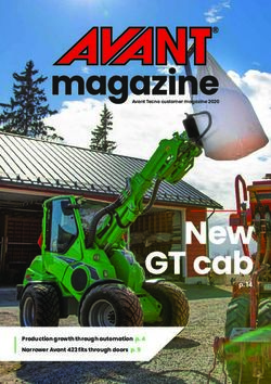 New GT cab p. 14 Production growth through automation p. 4 Narrower Avant 423 fits through doors p. 9 - Avant Tecno