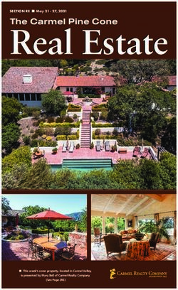 Real Estate SECTION RE n May 21 - 27, 2021 - n This week's cover property, located in Carmel Valley, is presented by Mary Bell of Carmel Realty ...