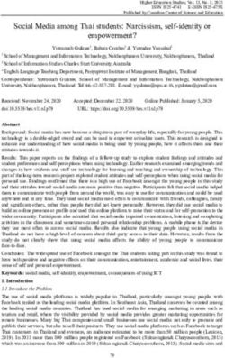 Social Media among Thai students: Narcissism, self-identity or empowerment? - ERIC