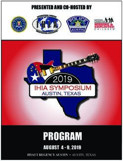 PROGRAM - PRESENTED AND CO-HOSTED BY - AUGUST 4 - 9, 2019 HYATT REGENCY AUSTIN AUSTIN, TEXAS - International Homicide Investigators Association