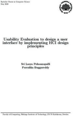 USABILITY EVALUATION TO DESIGN A USER INTERFACE BY IMPLEMENTING HCI DESIGN PRINCIPLES - DIVA