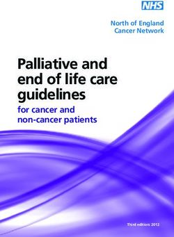 Palliative And End Of Life Care Guidelines - For Cancer And Non-cancer ...