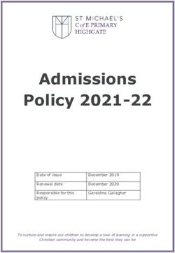 Admissions Policy 2021-22 - St Michael's School