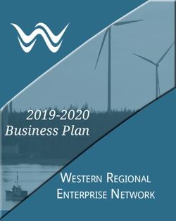 2019-2020 Business Plan - Western regional enterprise netWork - Western Regional Enterprise ...