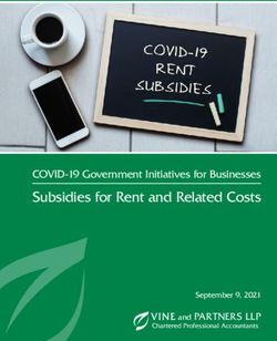 Subsidies for Rent and Related Costs - COVID-19 Government Initiatives for Businesses - Vine and Partners LLP