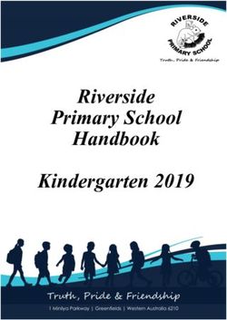 Riverside Primary School Handbook Kindergarten 2019