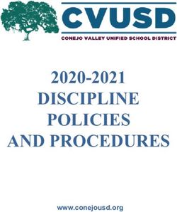 DISCIPLINE POLICIES AND PROCEDURES - 2020-2021 Annual Notice of