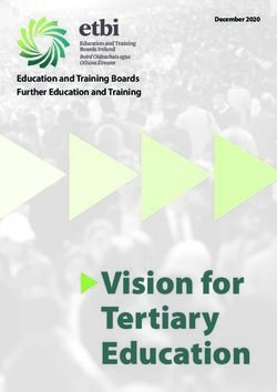 Vision for Tertiary Education - Education and Training Boards Further Education and Training - LWETB