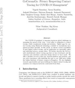 GOCORONAGO: PRIVACY RESPECTING CONTACT TRACING FOR COVID-19 MANAGEMENT