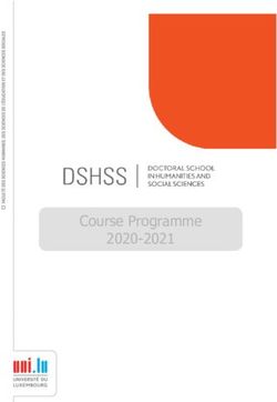 Course Programme 2020-2021 - University of Luxembourg