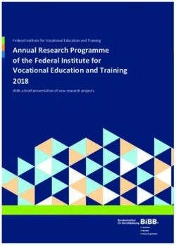 Annual Research Programme of the Federal Institute for Vocational Education and Training 2018