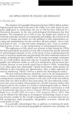 GIS APPLICATIONS IN ITALIAN ARCHAEOLOGY - Cnr