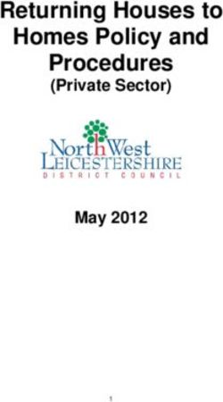 Returning Houses to Homes Policy and Procedures - (Private Sector) May 2012