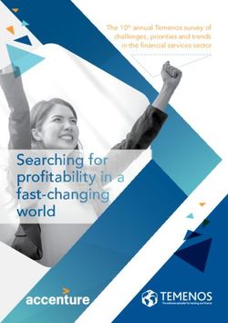 Searching for profitability in a fast-changing world - The 10th annual Temenos survey of challenges, priorities and trends in the financial ...