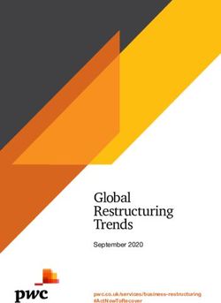 GLOBAL RESTRUCTURING TRENDS - SEPTEMBER 2020 PWC.CO.UKSERVICES/BUSINESS-RESTRUCTURING #ACTNOWTORECOVER