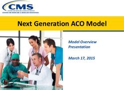 Next Generation ACO Model - March 17, 201 5 Model Overview Presentation