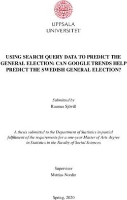 USING SEARCH QUERY DATA TO PREDICT THE GENERAL ELECTION: CAN GOOGLE TRENDS HELP PREDICT THE SWEDISH GENERAL ELECTION?